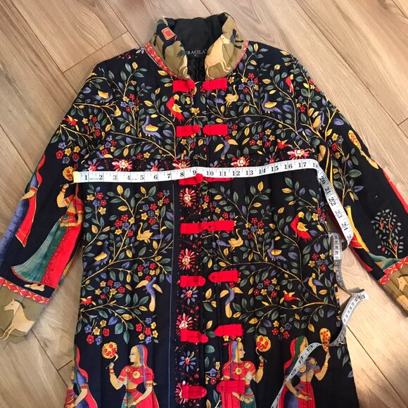 Vintage Gracila Quilted Statement Women's Coat Jacket Size M Medium - Picture 8 of 13